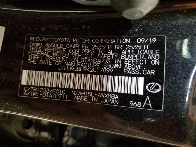 Photo 10 from auction – 2019 LEXUS UX 250H with VIN JTHU9JBH9K2017899
