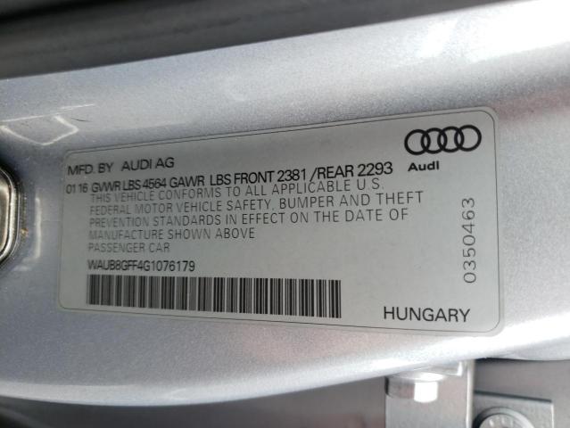 Photo 10 from auction – 2016 AUDI A3 PREMIUM with VIN WAUB8GFF4G1076179