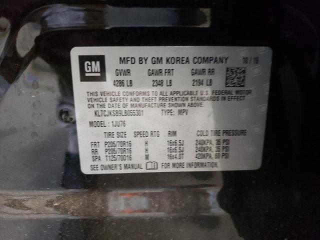 Photo 10 from auction – 2020 CHEVROLET TRAX LS with VIN KL7CJKSB9LB055301
