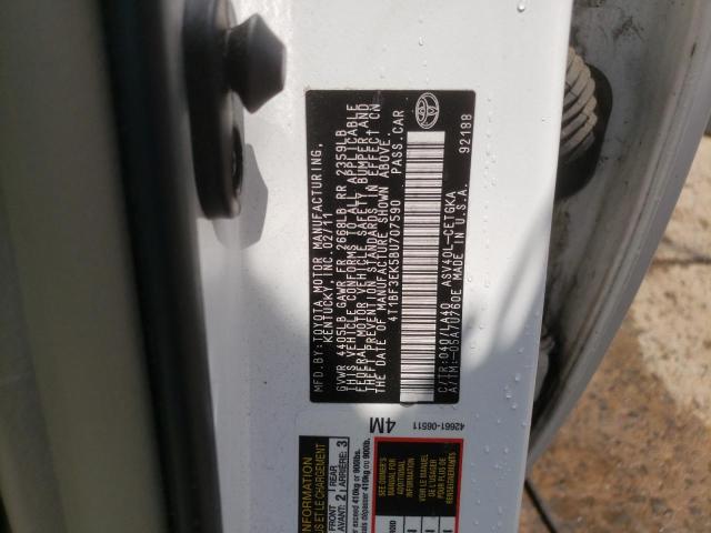 Photo 10 from auction – 2011 TOYOTA CAMRY BASE with VIN 4T1BF3EK5BU707590