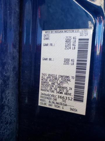 Photo 10 from auction – 2020 NISSAN MAXIMA SV with VIN 1N4AA6CV0LC366352