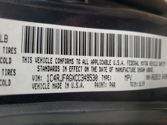 Photo 10 from auction – 2012 JEEP GRAND CHER with VIN 1C4RJFAGXCC349530
