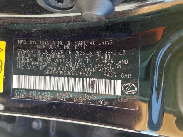 Photo 10 from auction – 2016 LEXUS ES 350 with VIN 58ABK1GG0GU026620