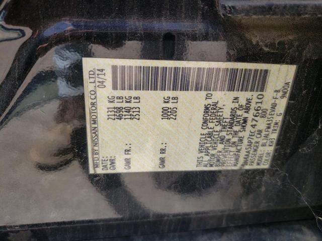 Photo 10 from auction – 2014 NISSAN MAXIMA S with VIN 1N4AA5AP7EC476610