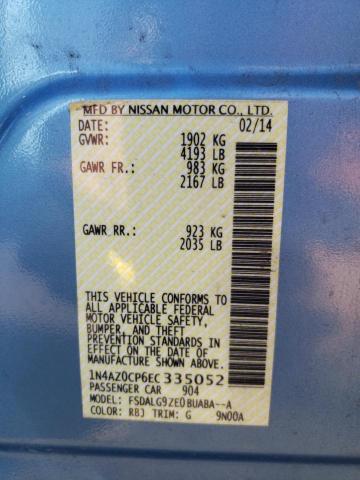 Photo 10 from auction – 2014 NISSAN LEAF S with VIN 1N4AZ0CP6EC335052