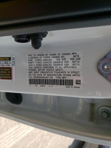 Photo 10 from auction – 2018 HONDA CR-V EX with VIN 2HKRW2H59JH671124