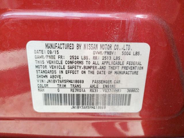 Photo 10 from auction – 2015 INFINITI Q50 BASE with VIN JN1BV7AR5FM418669