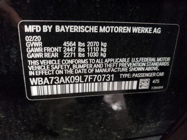 Photo 10 from auction – 2020 BMW 228XI with VIN WBA73AK09L7F70731
