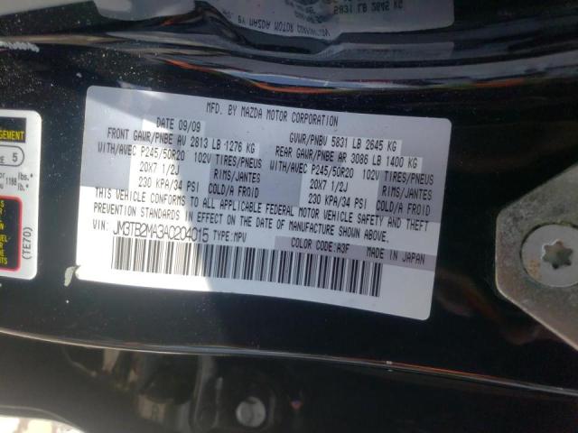 Photo 10 from auction – 2010 MAZDA CX-9 with VIN JM3TB2MA3A0204015