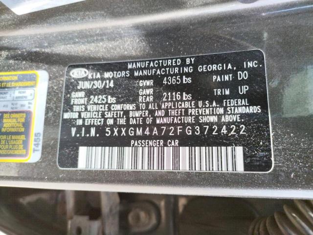 Photo 10 from auction – 2015 KIA OPTIMA LX with VIN 5XXGM4A72FG372422