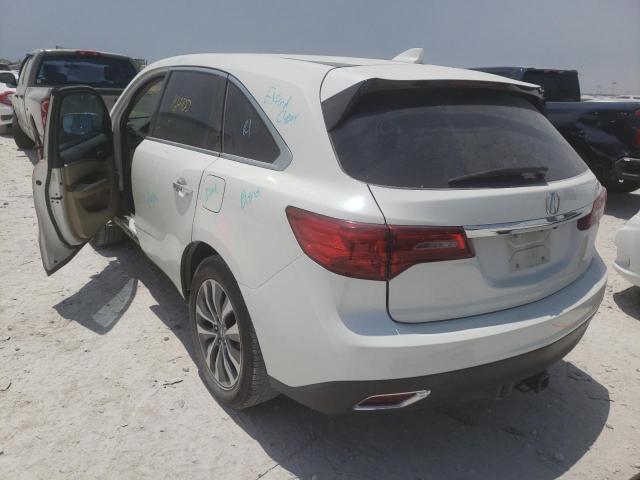 Foto 3 de la subasta – 2014 ACURA MDX TECHNO con VIN 5FRYD3H47EB007521