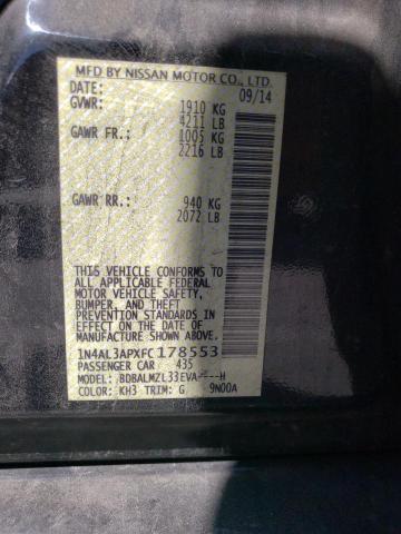 Photo 10 from auction – 2015 NISSAN ALTIMA 2.5 with VIN 1N4AL3APXFC178553