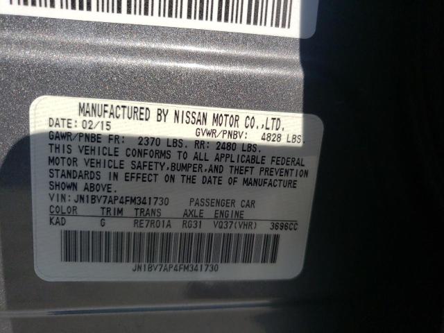 Photo 10 from auction – 2015 INFINITI Q50 BASE with VIN JN1BV7AP4FM341730