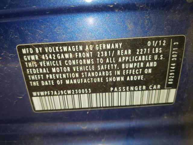 Photo 10 from auction – 2012 VOLKSWAGEN GOLF R with VIN WVWPF7AJ9CW230053