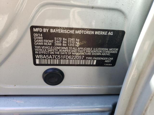 Photo 10 from auction – 2015 BMW 528 XI with VIN WBA5A7C51FD622057