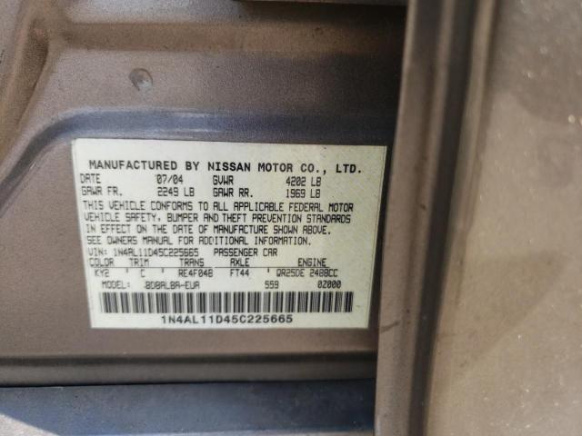 Photo 10 from auction – 2005 NISSAN ALTIMA S with VIN 1N4AL11D45C225665
