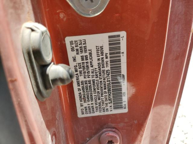 Photo 10 from auction – 2005 HONDA ELEMENT EX with VIN 5J6YH28655L017425