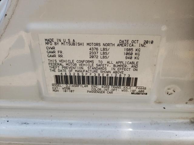 Photo 10 from auction – 2011 MITSUBISHI GALANT ES with VIN 4A32B3FF3BE012873
