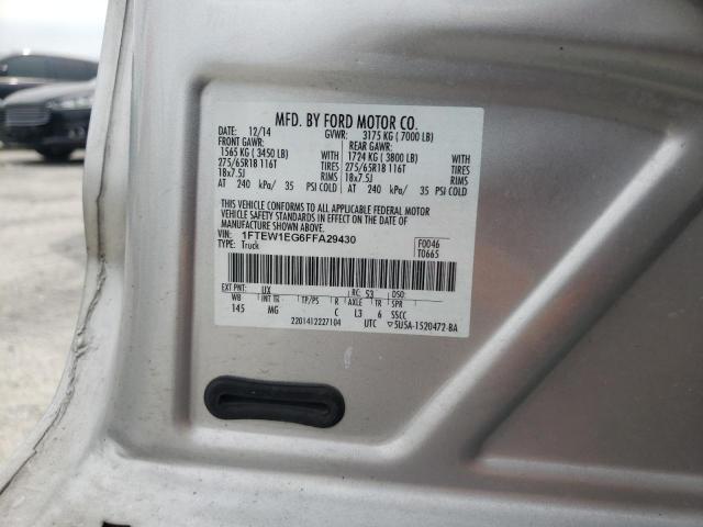 Photo 10 from auction – 2015 FORD F150 SUPER with VIN 1FTEW1EG6FFA29430