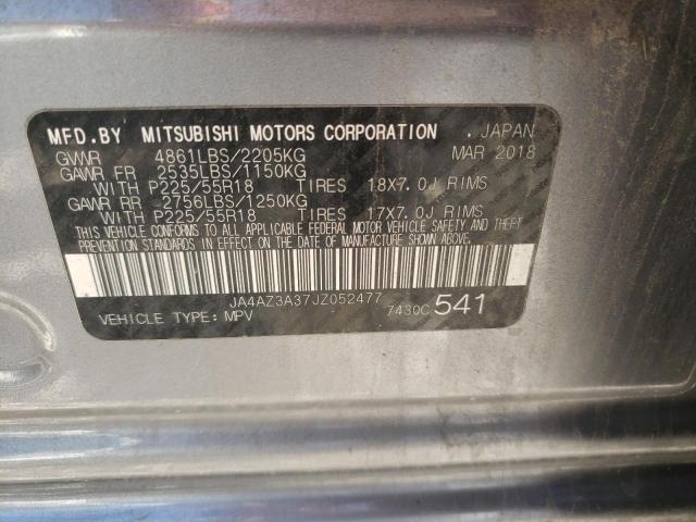 Photo 10 from auction – 2018 MITSUBISHI OUTLANDER with VIN JA4AZ3A37JZ052477