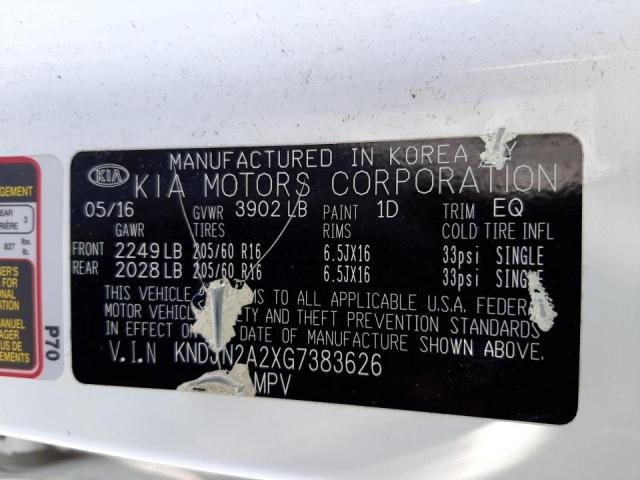Photo 10 from auction – 2016 KIA SOUL with VIN KNDJN2A2XG7383626