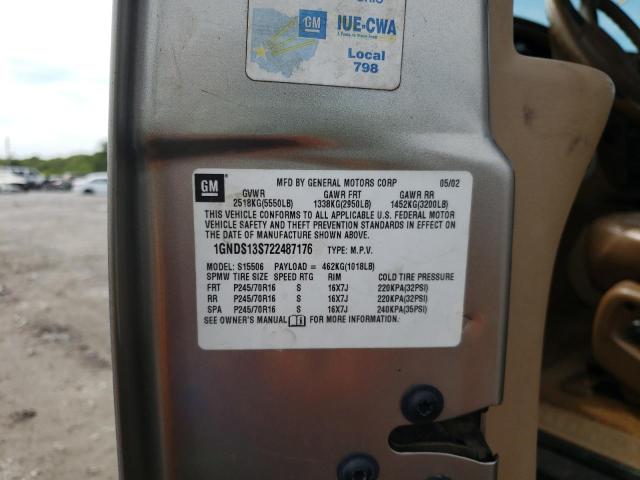 Photo 10 from auction – 2002 CHEVROLET TRAILBLAZE with VIN 1GNDS13S722487176