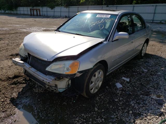 Photo 2 from auction – 2001 HONDA CIVIC EX with VIN 2HGES26751H554763