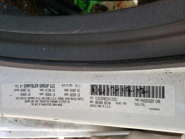Photo 10 from auction – 2012 DODGE AVENGER with VIN 1C3CDZAB2CN115331