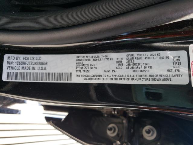 Photo 10 from auction – 2020 RAM 1500 LARAM with VIN 1C6SRFJT2LN380659