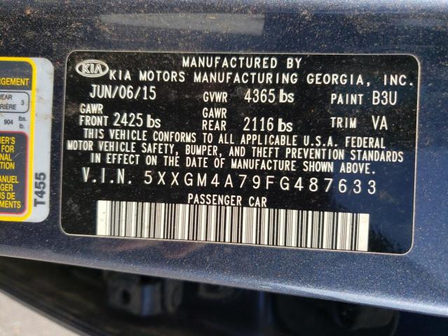 Photo 10 from auction – 2015 KIA OPTIMA LX with VIN 5XXGM4A79FG487633