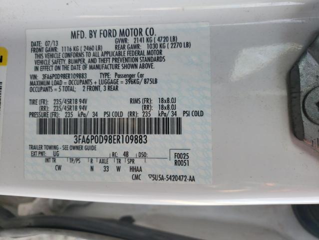 Photo 10 from auction – 2014 FORD FUSION TIT with VIN 3FA6P0D98ER109883