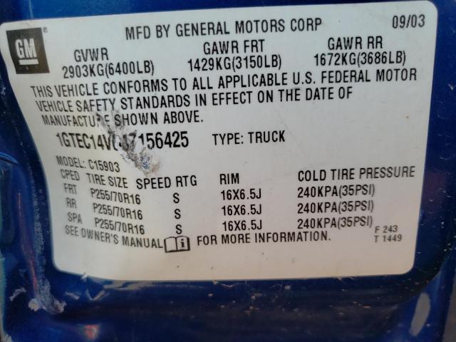 Photo 10 from auction – 2004 GMC NEW SIERRA with VIN 1GTEC14V64Z156425