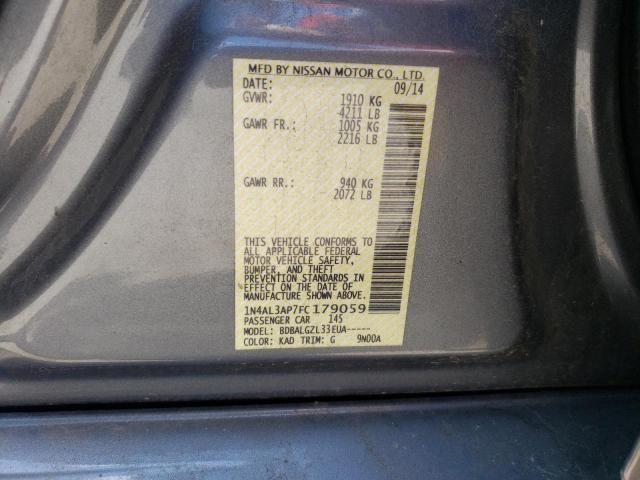 Photo 10 from auction – 2015 NISSAN ALTIMA 2.5 with VIN 1N4AL3AP7FC179059