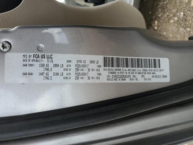 Photo 10 from auction – 2016 DODGE GRAND CARA with VIN 2C4RDGCG2GR361873
