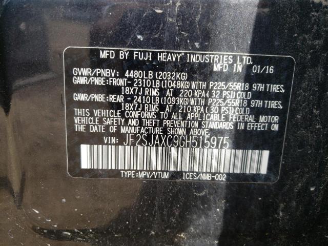 Photo 10 from auction – 2016 SUBARU FORESTER 2 with VIN JF2SJAXC9GH515975