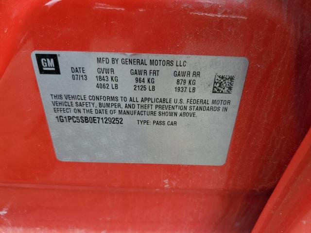 Photo 10 from auction – 2014 CHEVROLET CRUZE LT with VIN 1G1PC5SB0E7129252
