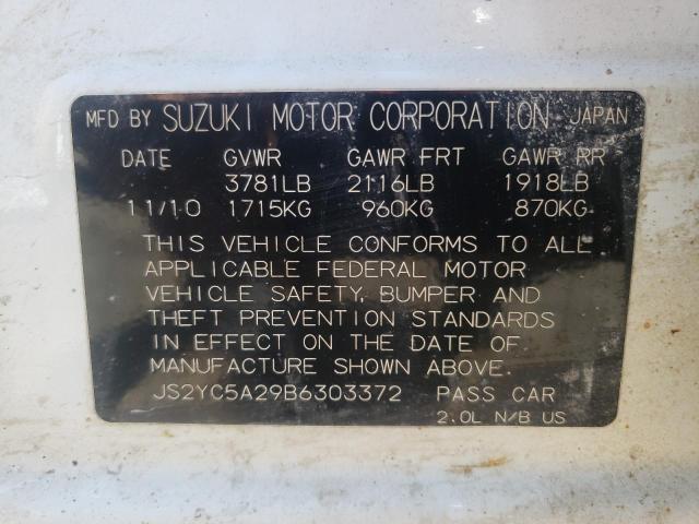 Фото 10 с аукциона – 2011 SUZUKI SX4 LE с VIN JS2YC5A29B6303372