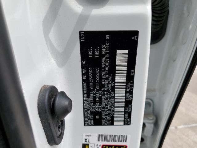 Photo 10 from auction – 2022 TOYOTA HIGHLANDER with VIN 5TDYZRAHXNS094409