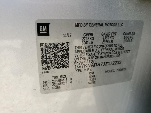 Photo 10 from auction – 2018 CADILLAC XT5 with VIN 1GYKNARS7JZ172232