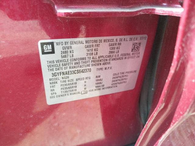 Photo 10 from auction – 2012 CADILLAC SRX LUXURY with VIN 3GYFNAE33CS642370