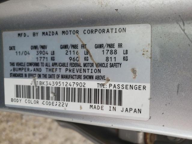 Photo 10 from auction – 2005 MAZDA 3 HATCHBAC with VIN JM1BK343951247902