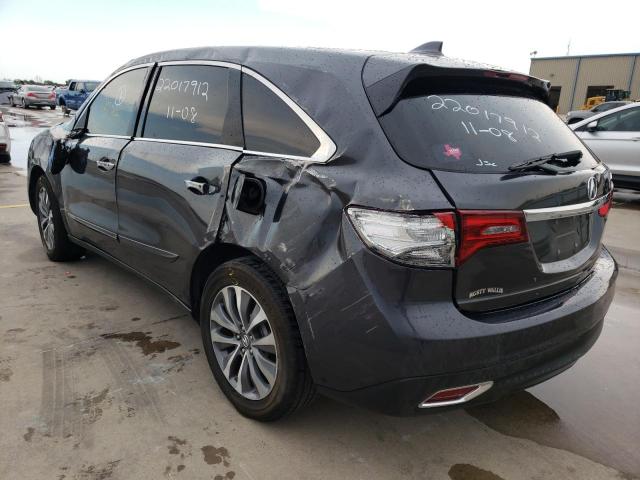 Photo 3 from auction – 2016 ACURA MDX TECHNO with VIN 5FRYD3H4XGB015230