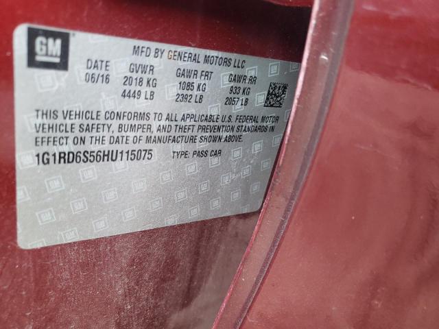 Photo 10 from auction – 2017 CHEVROLET VOLT PREMI with VIN 1G1RD6S56HU115075