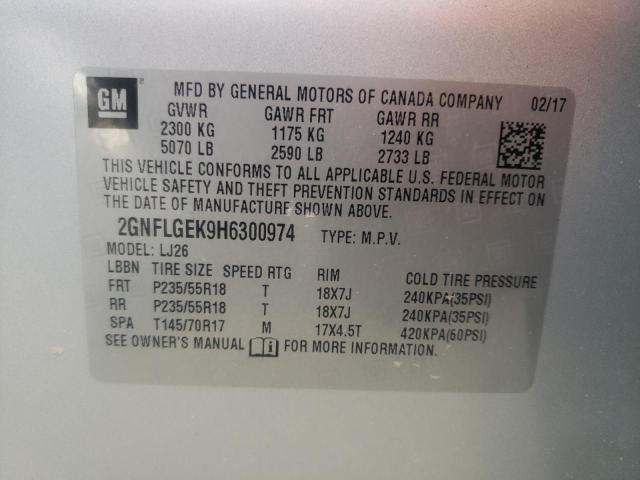 Photo 10 from auction – 2017 CHEVROLET EQUINOX PR with VIN 2GNFLGEK9H6300974