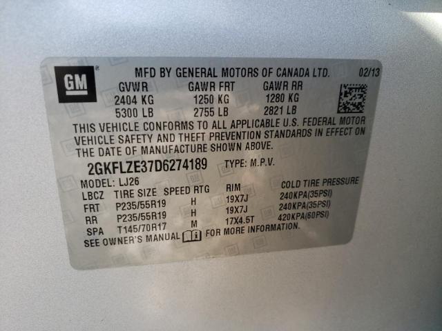 Photo 10 from auction – 2013 GMC TERRAIN DE with VIN 2GKFLZE37D6274189