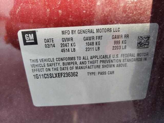Photo 10 from auction – 2014 CHEVROLET MALIBU 1LT with VIN 1G11C5SLXEF236362