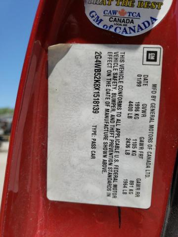 Photo 10 from auction – 1999 BUICK REGAL LS with VIN 2G4WB52K8X1518139