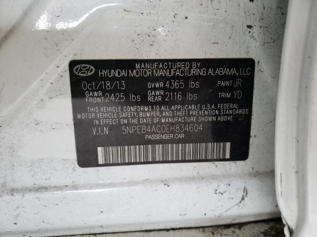 Photo 10 from auction – 2014 HYUNDAI SONATA GLS with VIN 5NPEB4AC0EH834604