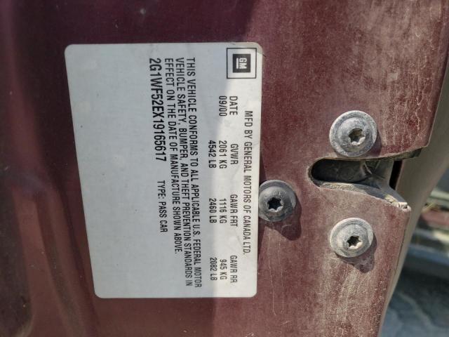 Photo 10 from auction – 2001 CHEVROLET IMPALA with VIN 2G1WF52EX19165617