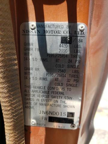 Photo 10 from auction – 1985 NISSAN 720 with VIN JN6ND01S7FW007637